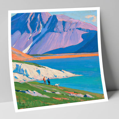 Vivid Wast Water Dog Walk gifts for dog walkers art print