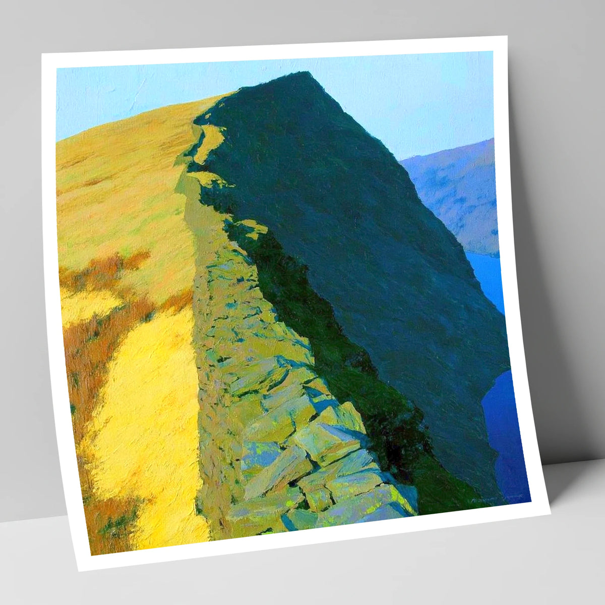 High Pike Ridge Stone Wall lake district fell art print