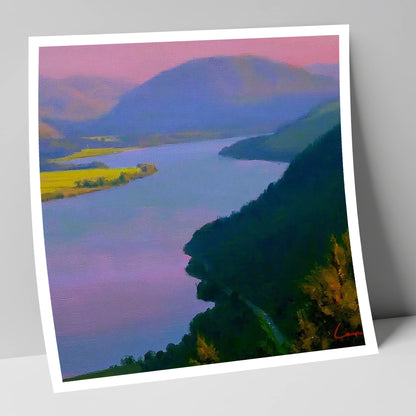 Vibrant Evening Over Bassenthwaite Lake lake district lake art print