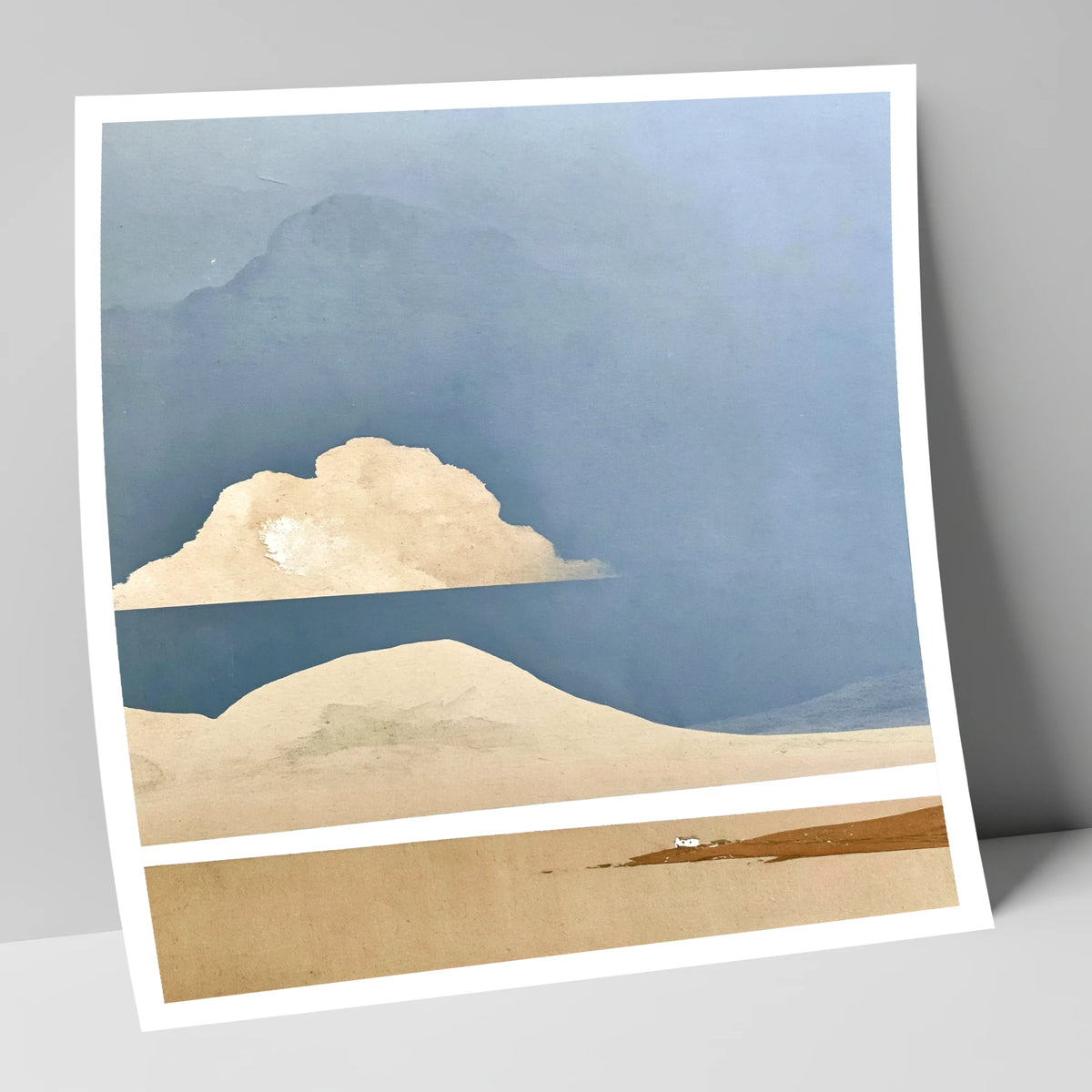 Isolated Farmhouse Beneath Blue Fells lake district sky art print
