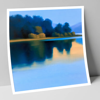 Deep Blue Lake Reflections lake district lake art print