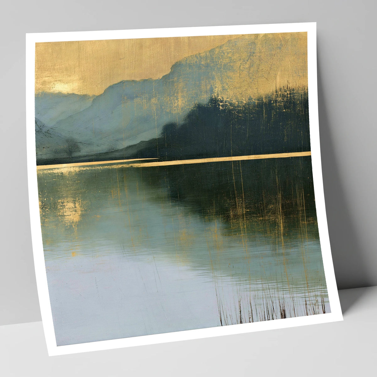 Still Lake Under Gilded Sky lake district lake art print