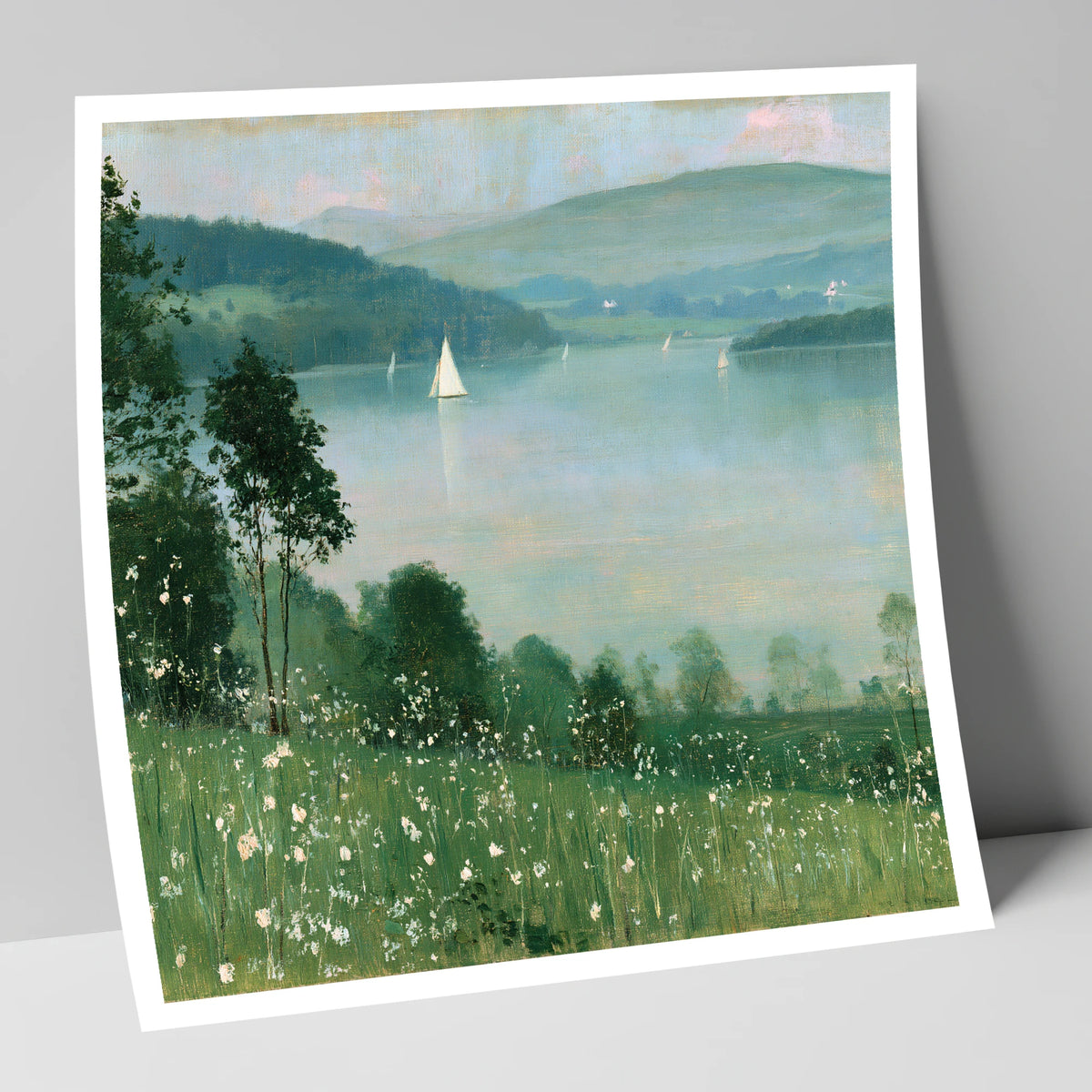 Wildflowers Above Hazy Windermere windermere wall art art print