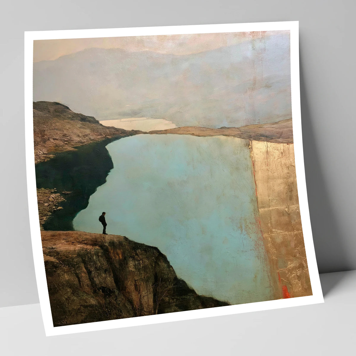 Silhouette Above Innominate Tarn lake district fell art print