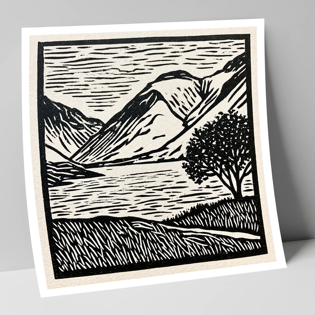 Wasdale in Black and White lake district valley art print
