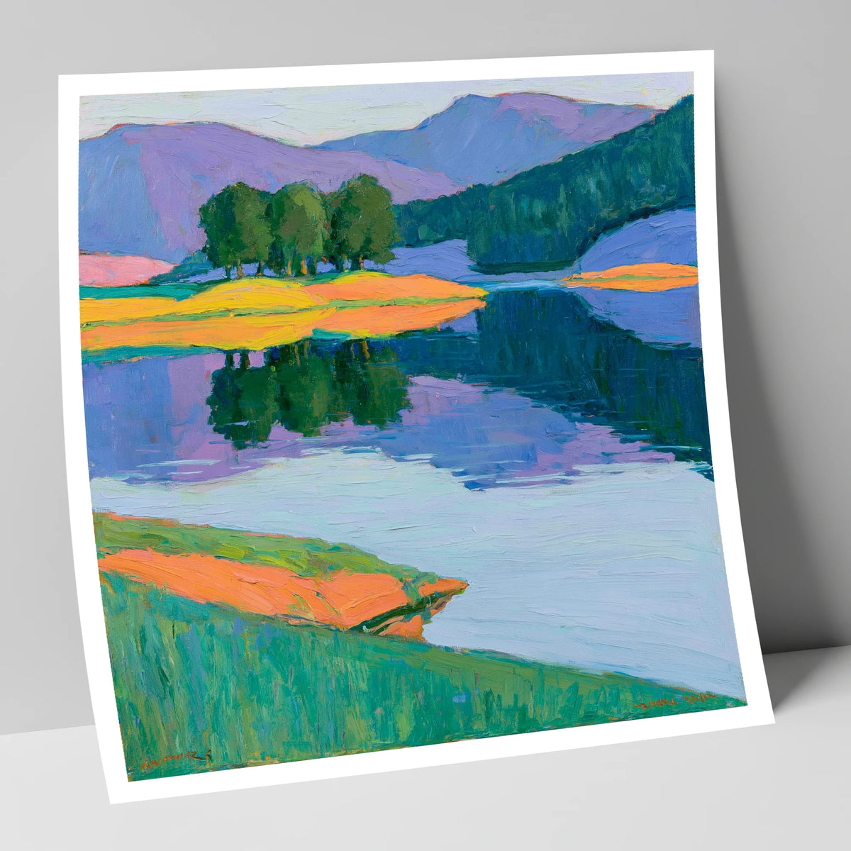 Vivid Reflections on the Lake lake district lake art print