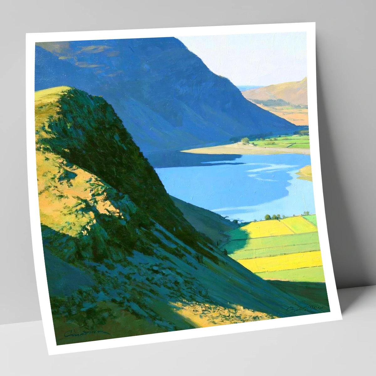 Sunlit Ridge of Rannerdale Knotts lake district fell art print