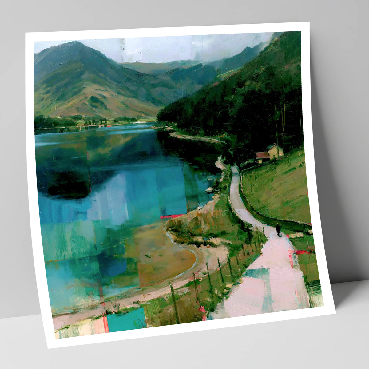 Vivid Teal Buttermere Path buttermere wall art art print