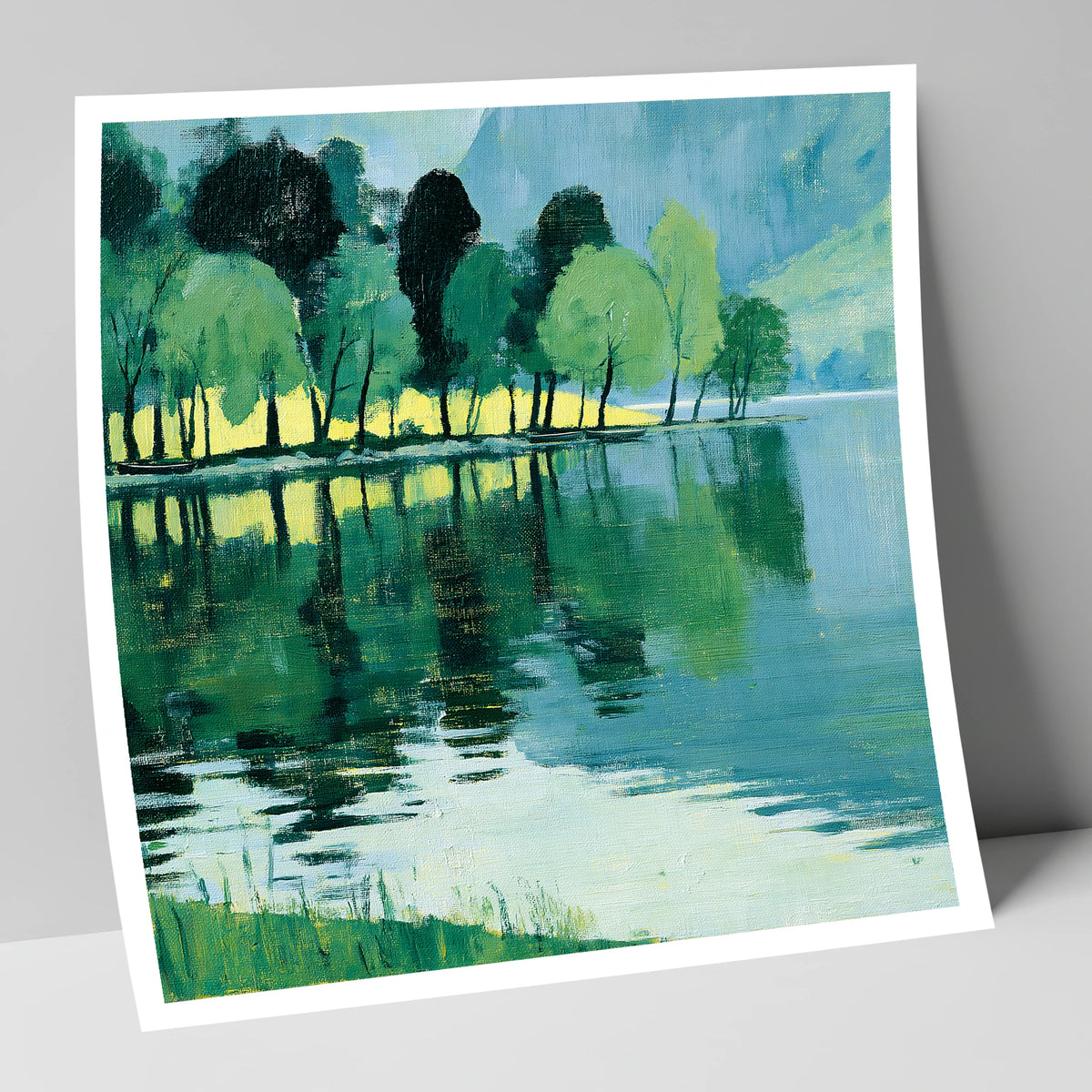 Still Lake Reflections at Dawn lake district lake art print