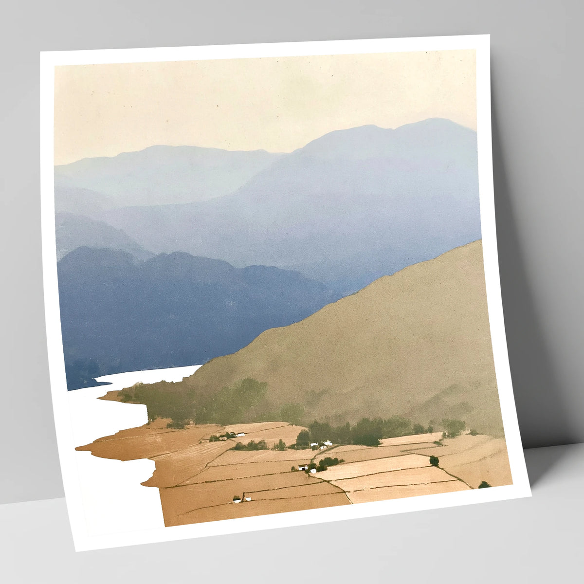 Blue Fells Above Patterdale Valley lake district village art print