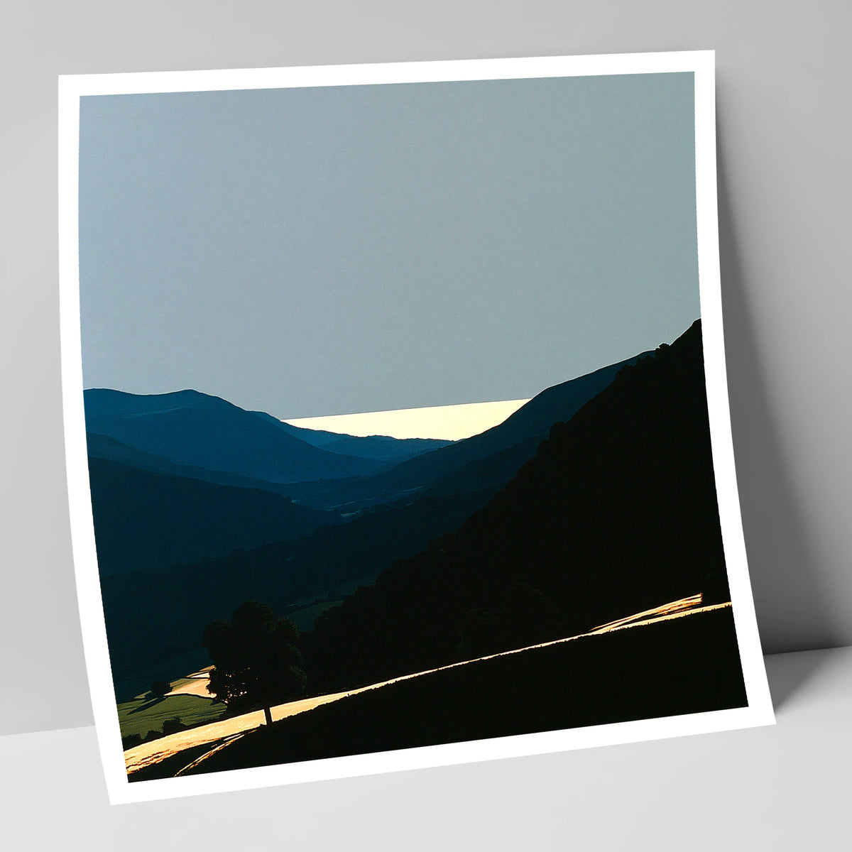 Luminous Valley Mist at Dawn lake district sky art print