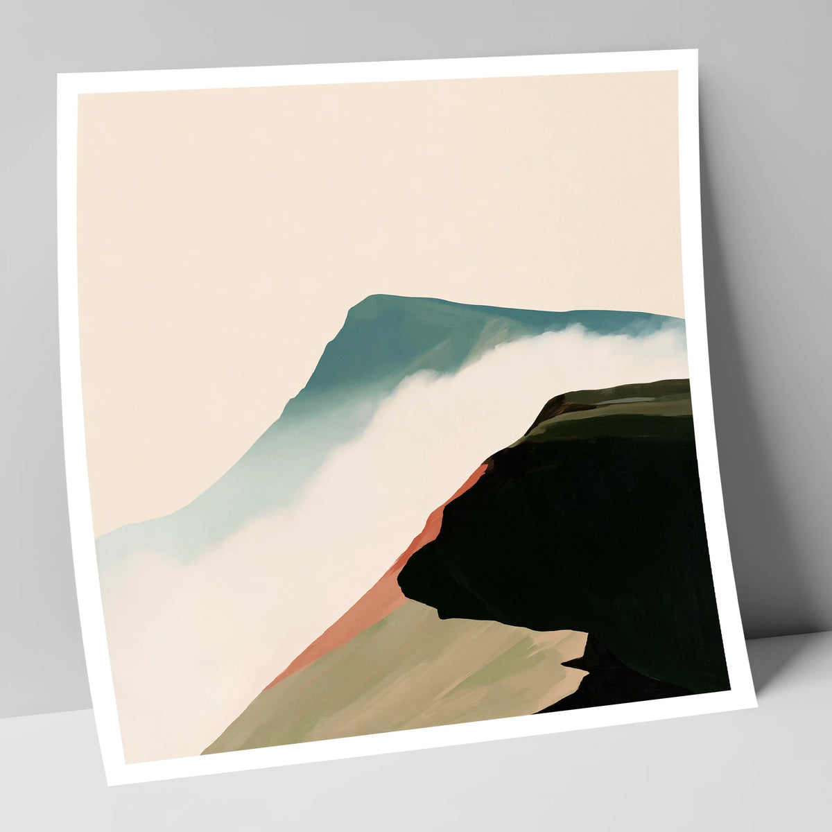 Mountain Ridge Above the Mist lake district fell art print