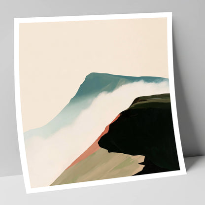 Mountain Ridge Above the Mist lake district fell art print