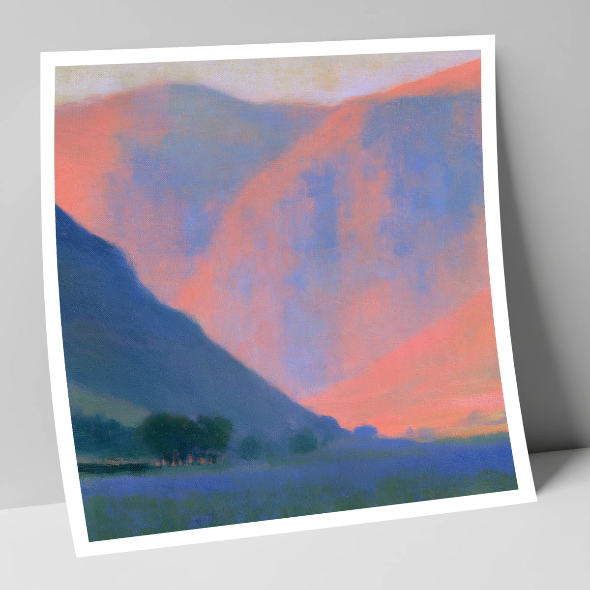 Pink Twilight Fell Valley lake district valley art print