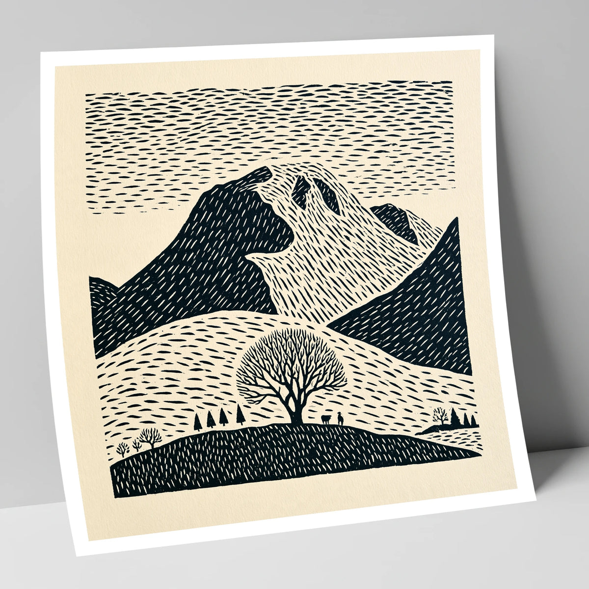 Bold Great Gable Landscape lake district fell art print