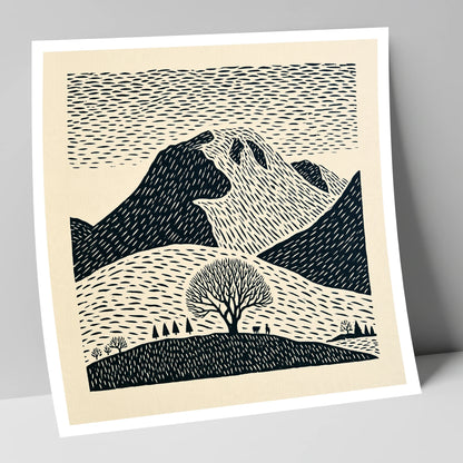 Bold Great Gable Landscape lake district fell art print
