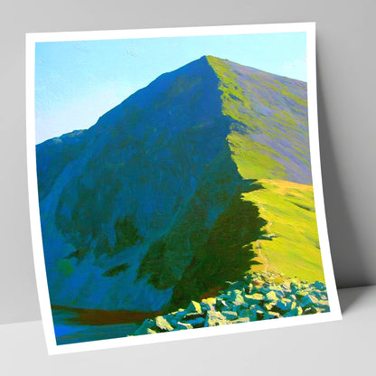 Sunlit Ridge of Ill Bell lake district fell art print