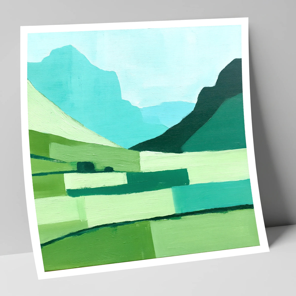 Abstract Great Langdale Valley lake district valley art print