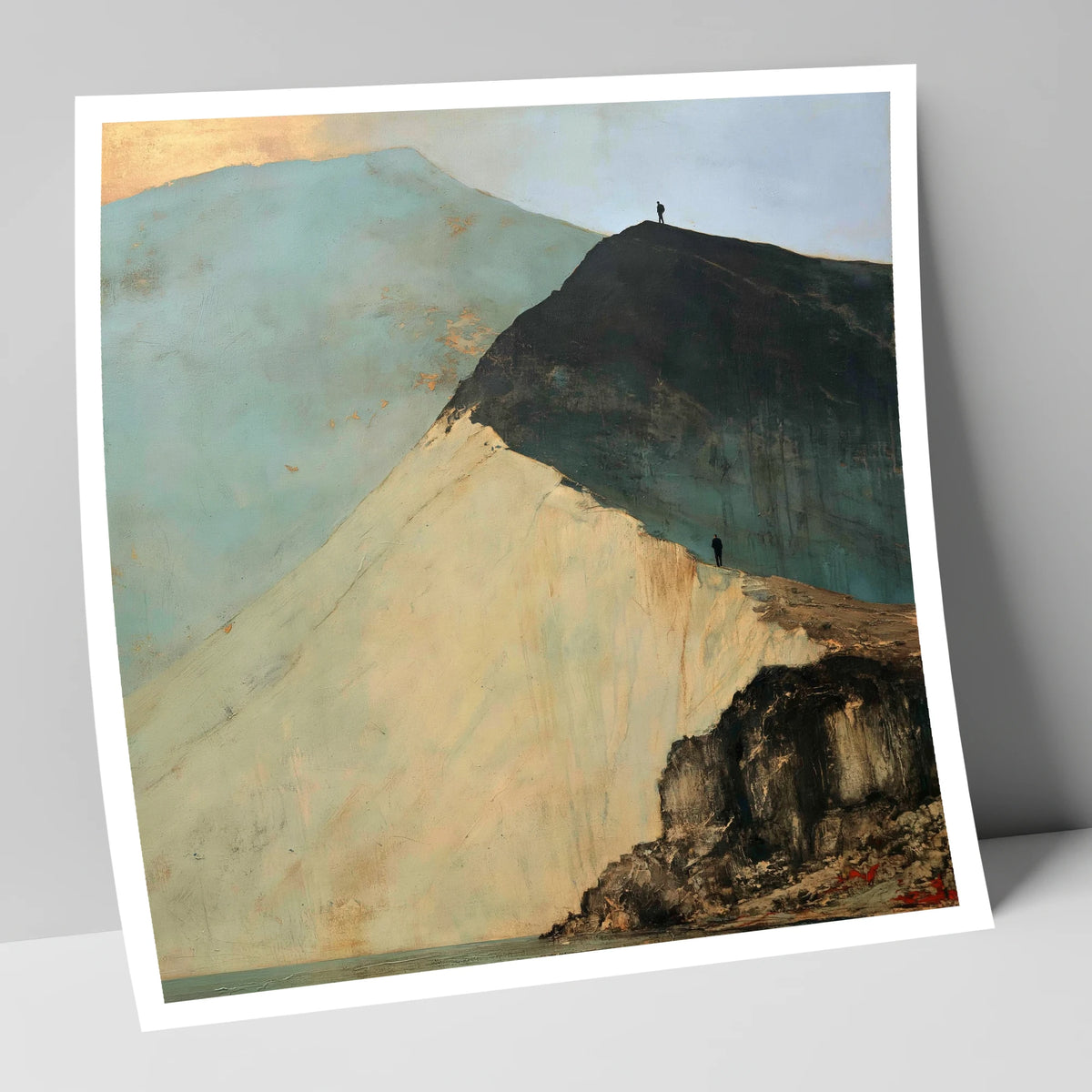 Striding Edge in Slate and Gold lake district walking art print