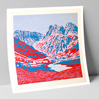 Vibrant Great Langdale Valley lake district valley art print