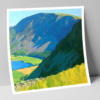 Blue Shadows on Robinson Fell lake district fell art print