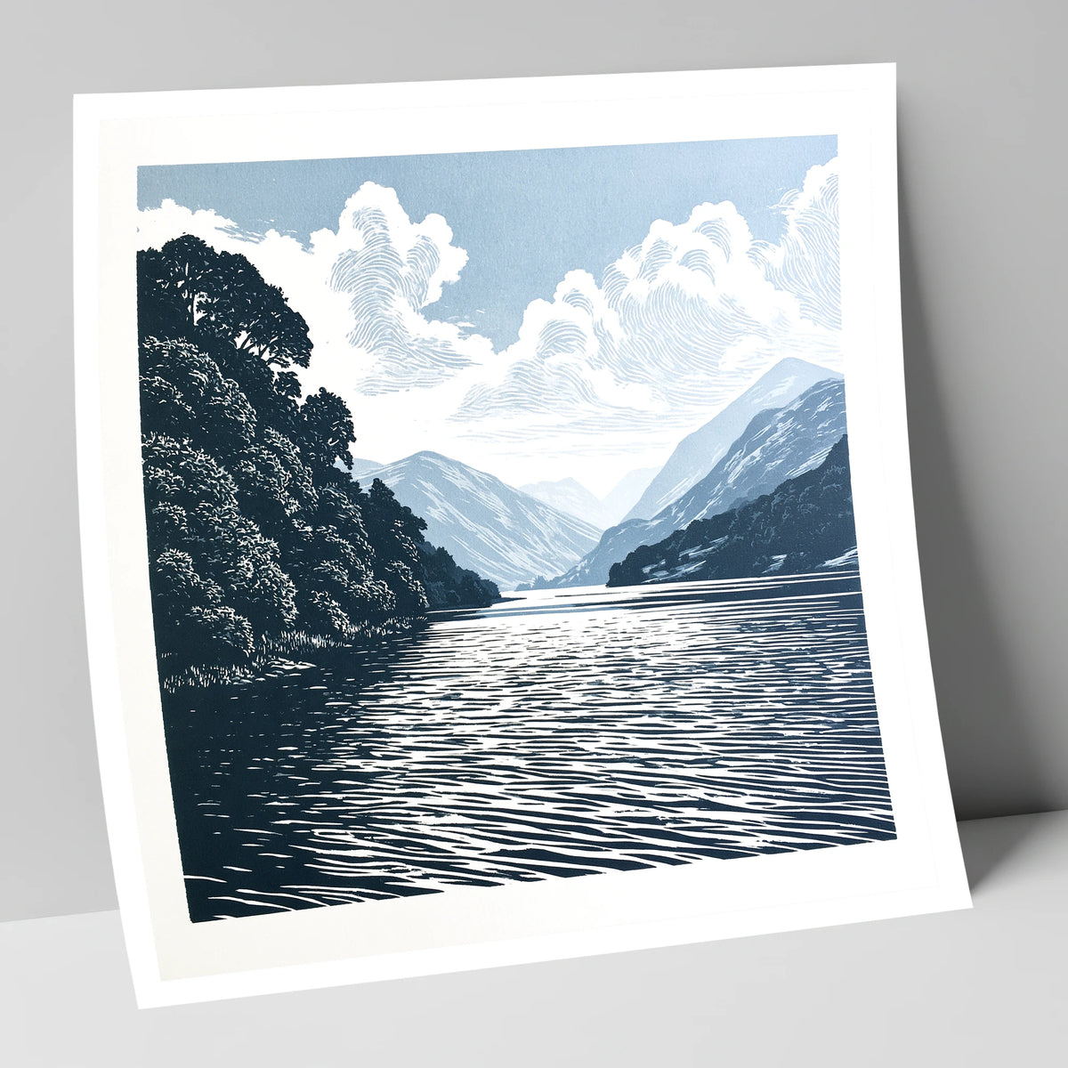 Deep Blue Coniston Water Fells lake district lake art print