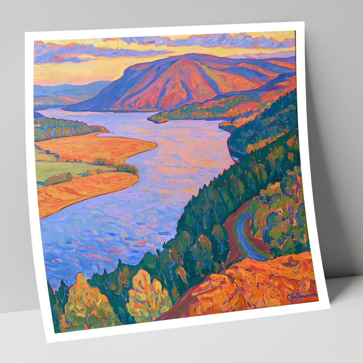 Vivid Sunset Above Bassenthwaite Lake lake district lake art print