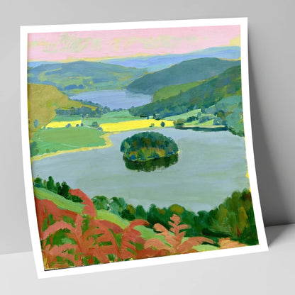 Grasmere Through Red Bracken lake district lake art print