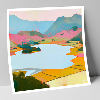 Colourful Elter Water Landscape lake district lake art print