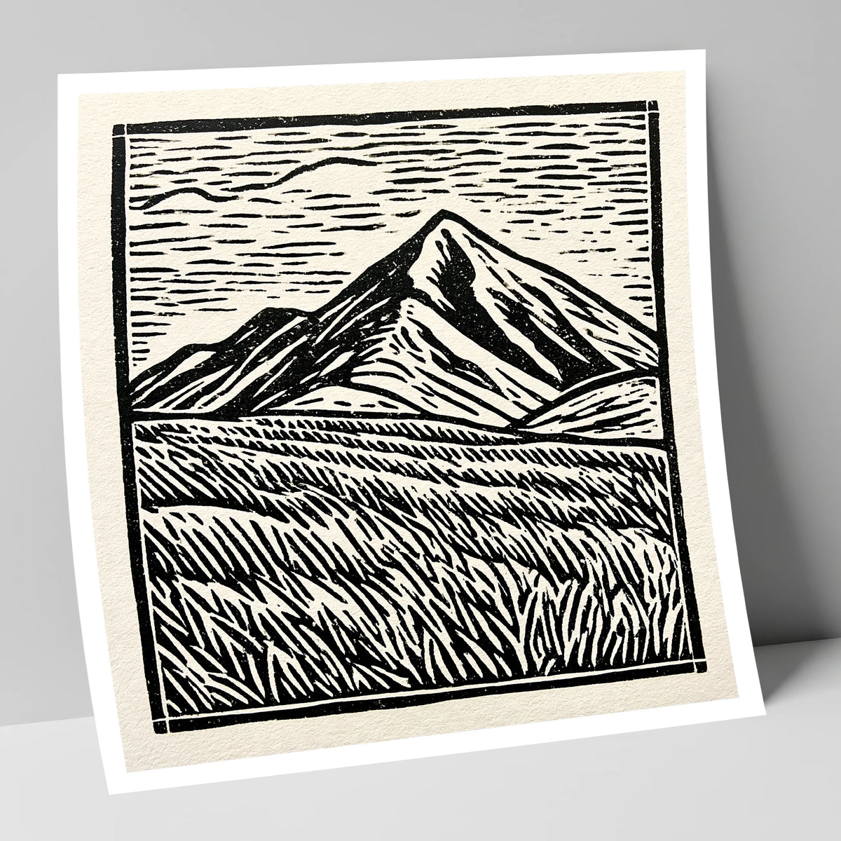 Bold Skiddaw in Monochrome lake district fell art print