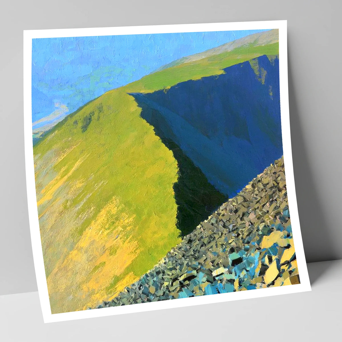 Long Side Ridge in Sunlight lake district fell art print