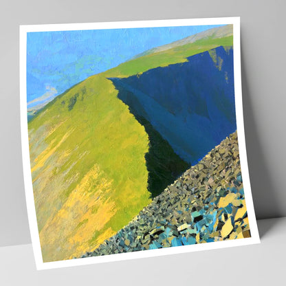 Long Side Ridge in Sunlight lake district fell art print