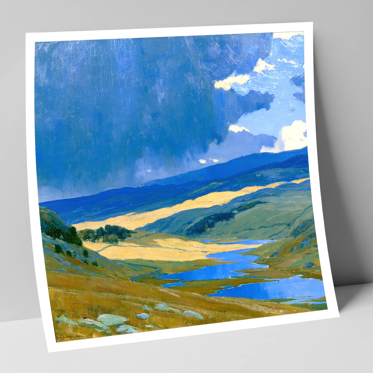 Storm Clouds Over Sunlit Fells lake district sky art print