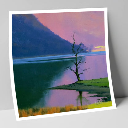 Vivid Sunset Over Bassenthwaite Lake lake district lake art print