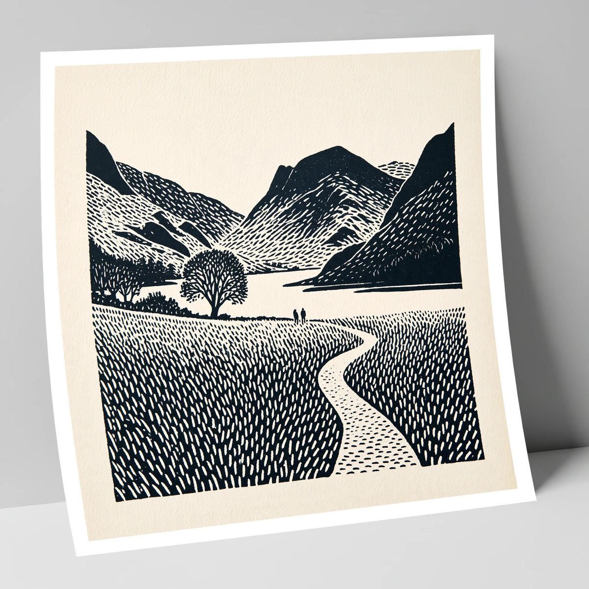 Winding Path at Buttermere lake district lake art print