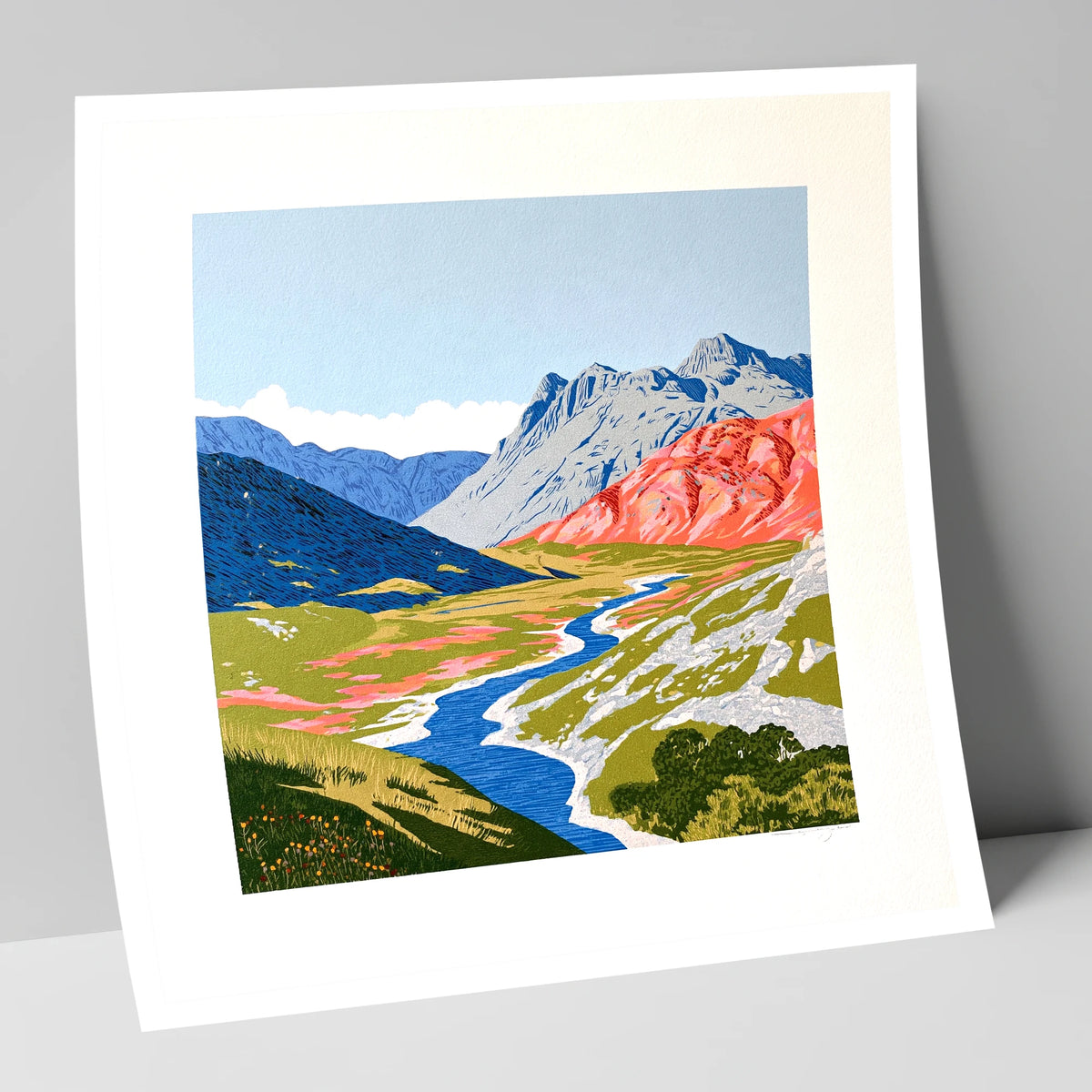 Coral Fells Of Great Langdale lake district valley art print