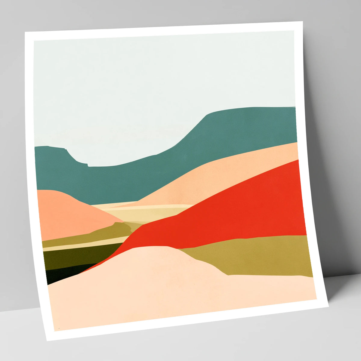 Abstract Dale Patchwork Fields lake district valley art print