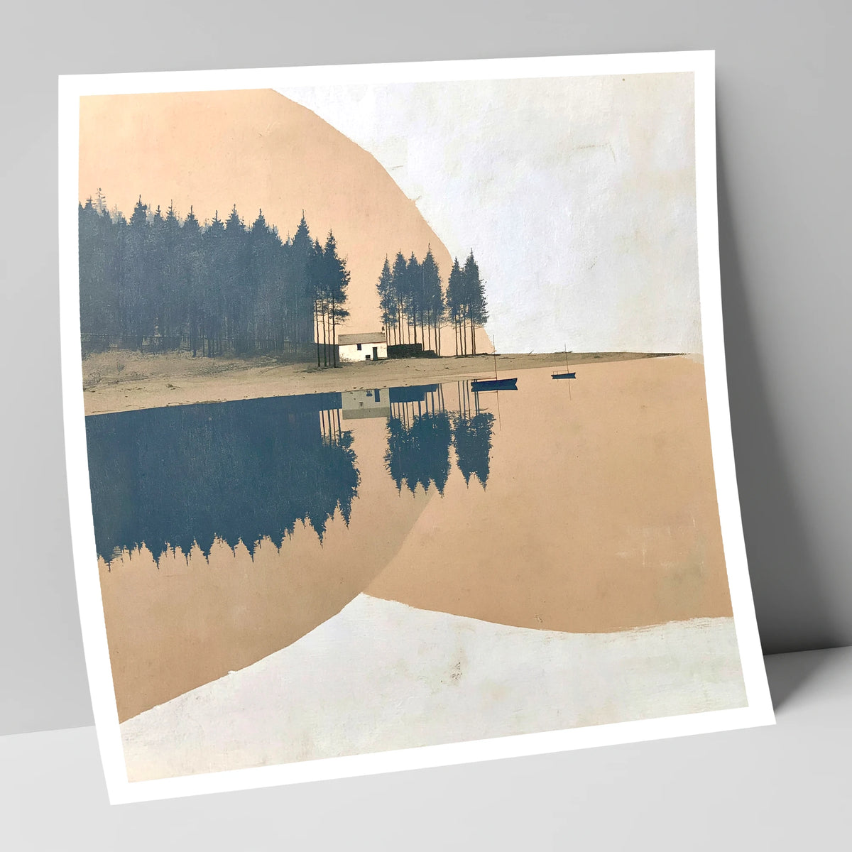 Slate Blue Lake Reflections lake district lake art print