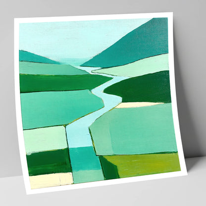 Abstract River Duddon Valley lake district waterfall art print
