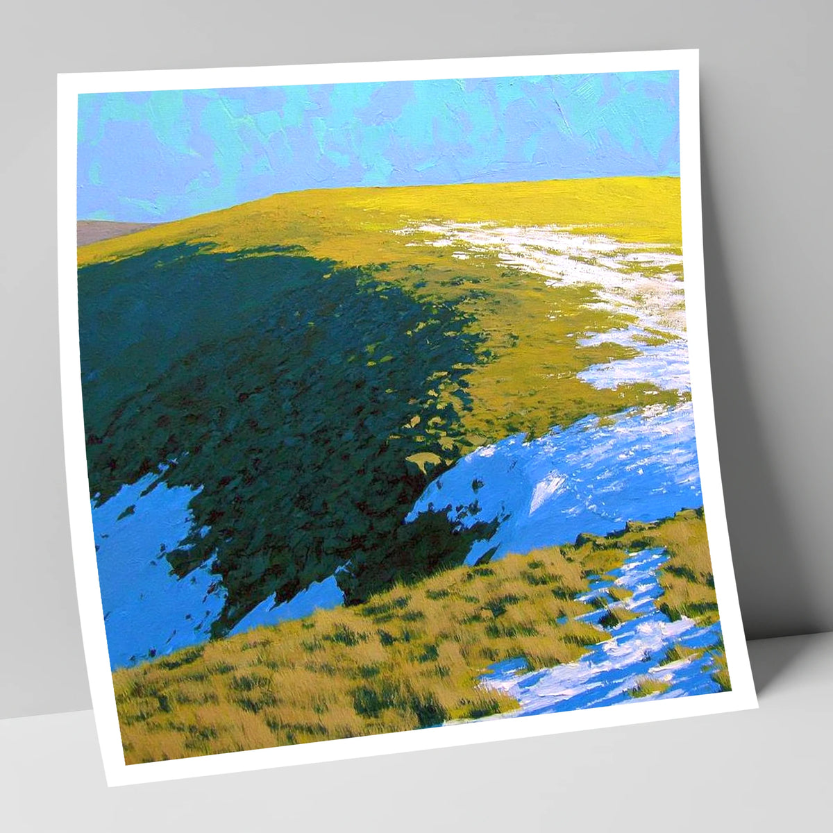 Winter Sunlight on Grey Crag lake district fell art print