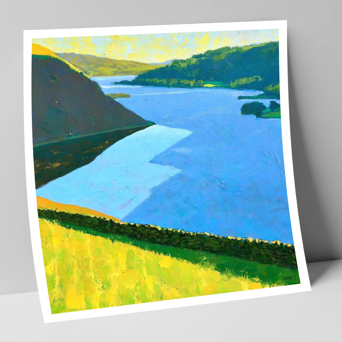 Vibrant Ullswater Above Pooley Bridge lake district village art print