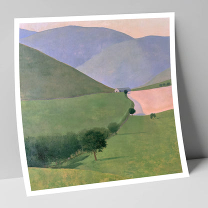Lavender Fells Above Green Valley lake district valley art print