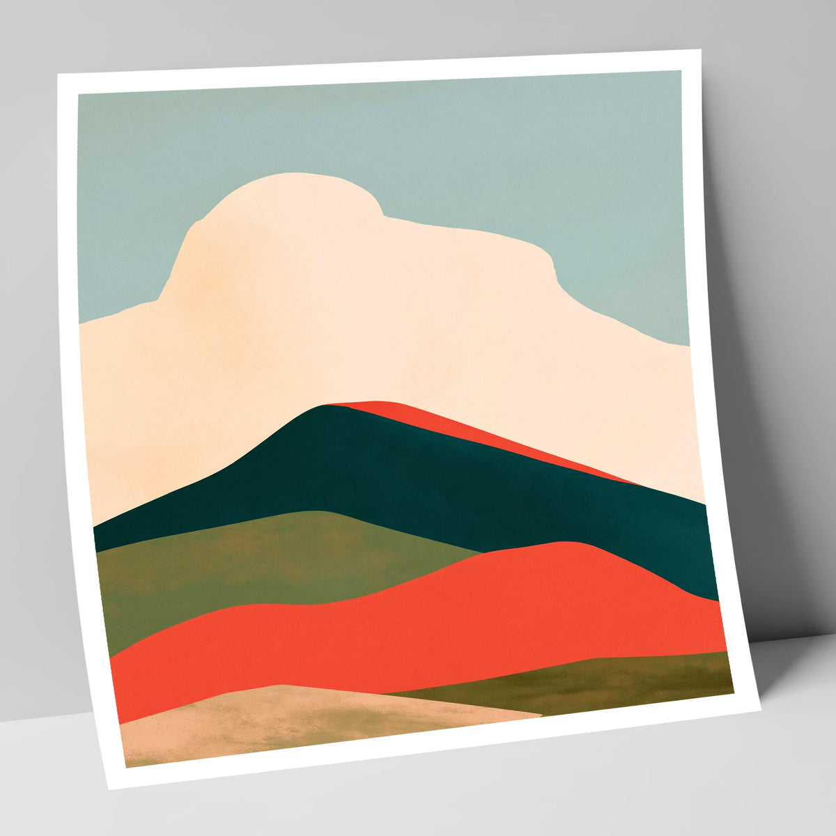 Graphic Fells Under Cloud lake district fell art print