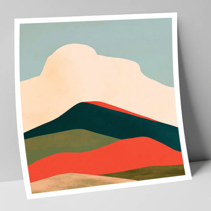 Graphic Fells Under Cloud lake district fell art print