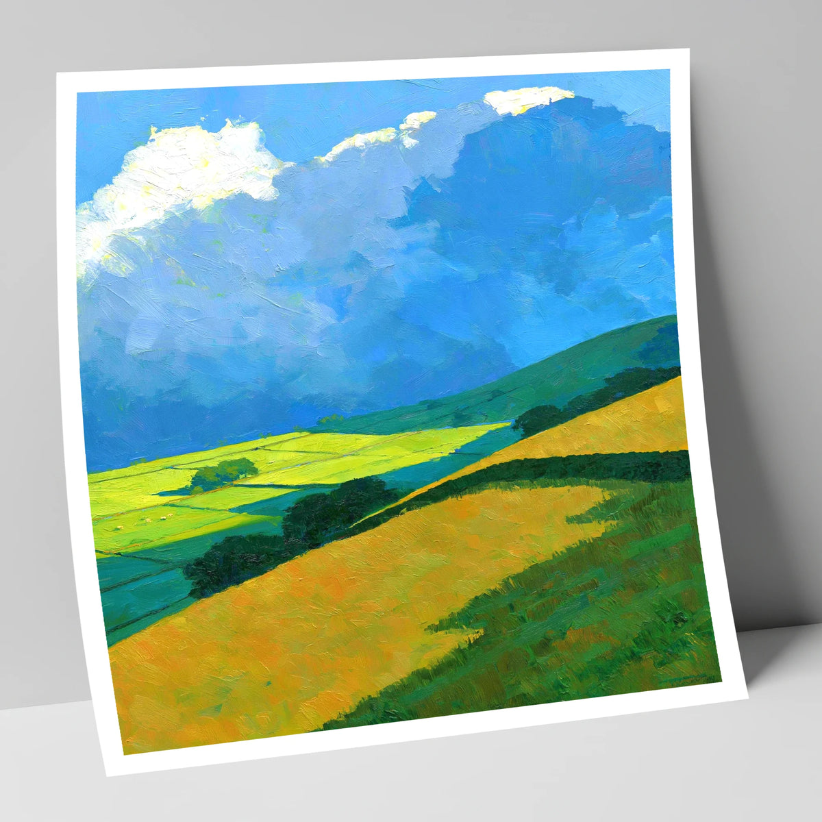 Rolling Fells and Stormy Skies lake district sky art print