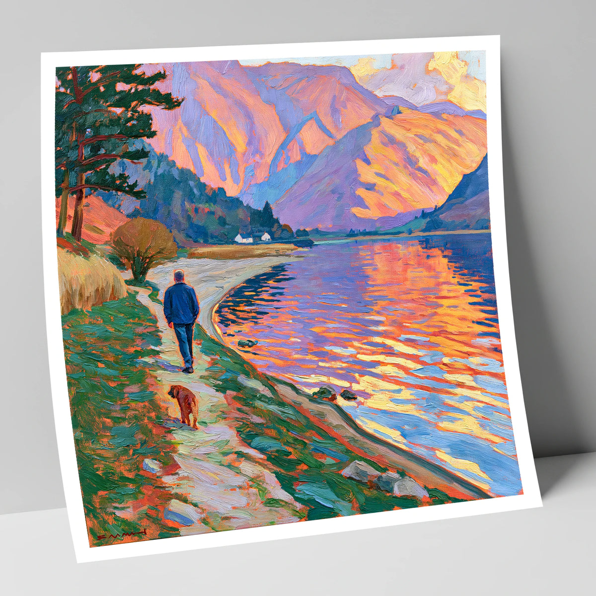 Vivid Glenridding Dog Walk gifts for dog walkers art print