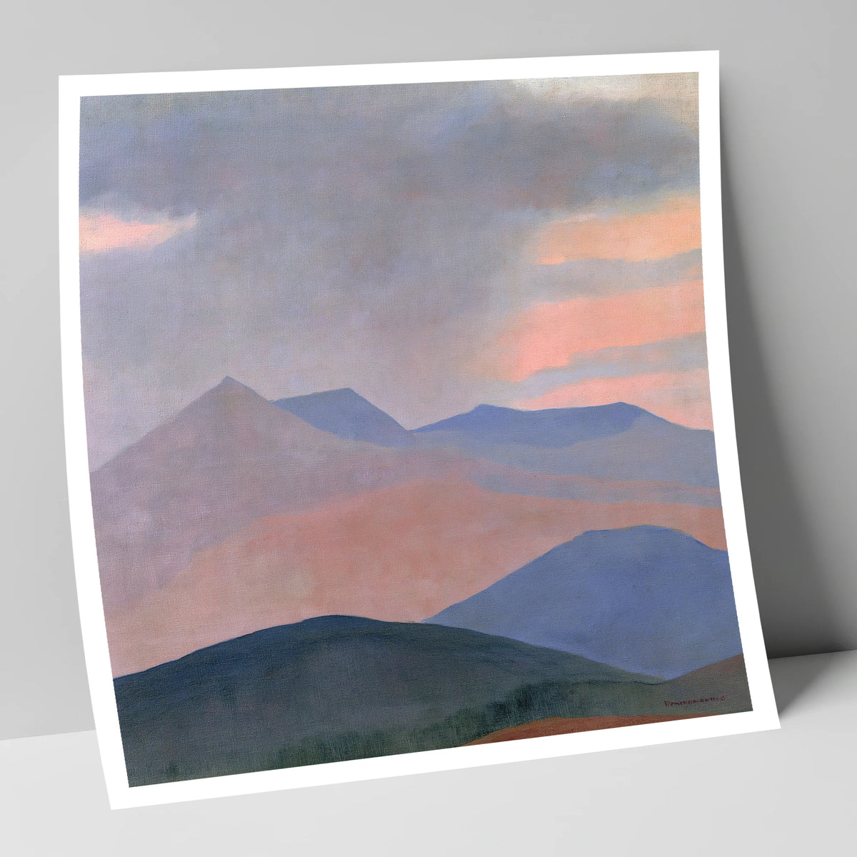 Storm Clouds Over Pastel Fells lake district sky art print