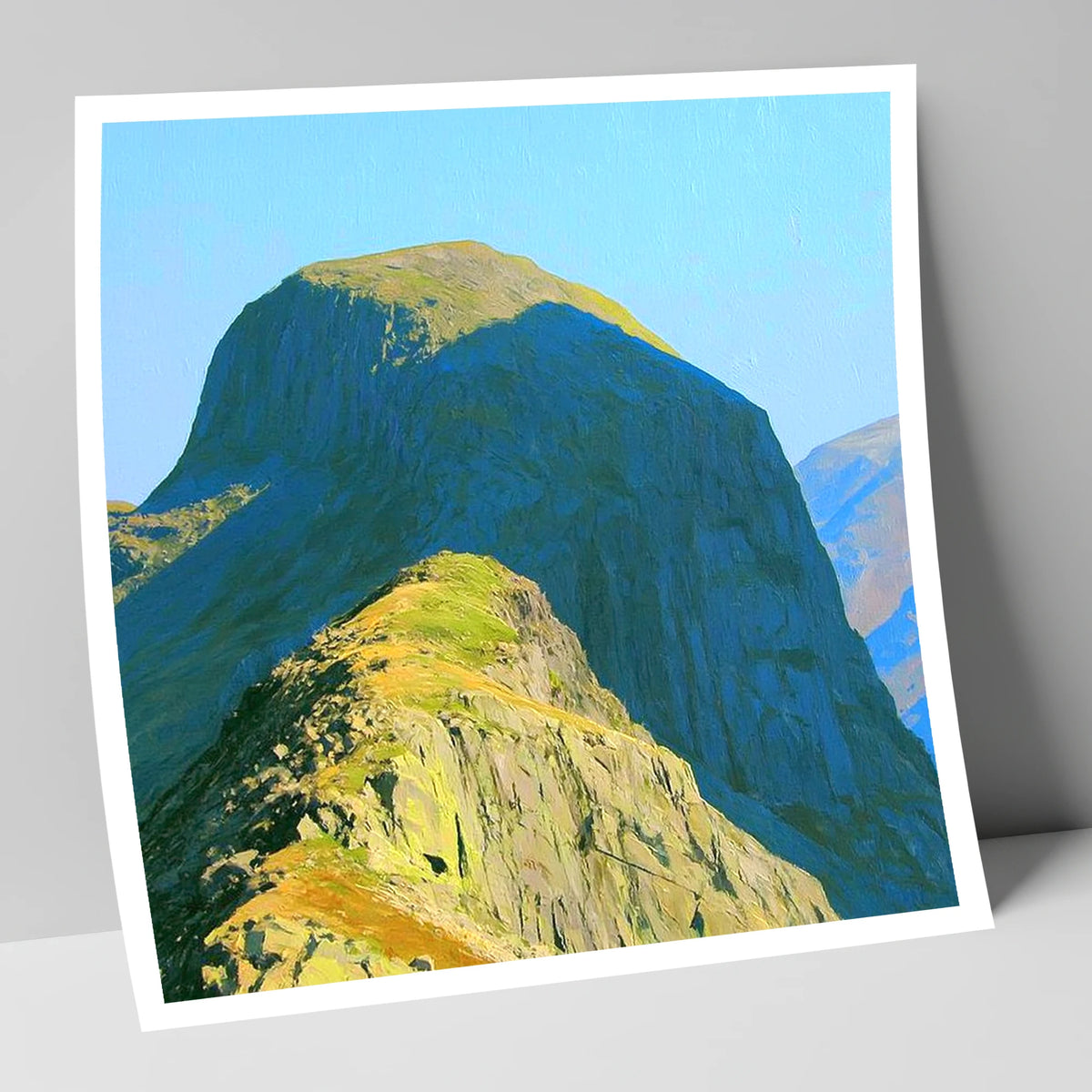 Sunlit Pike of Stickle Dome lake district fell art print