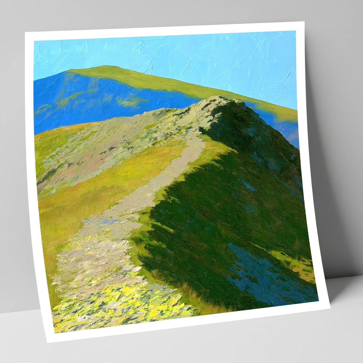 Sunlit Ridge on Place Fell lake district fell art print