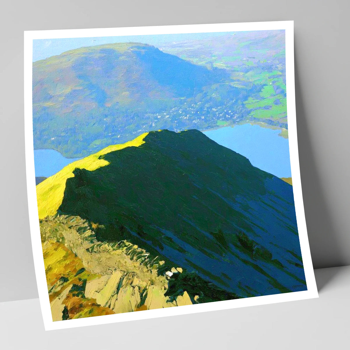Vibrant Light on Low Pike lake district fell art print